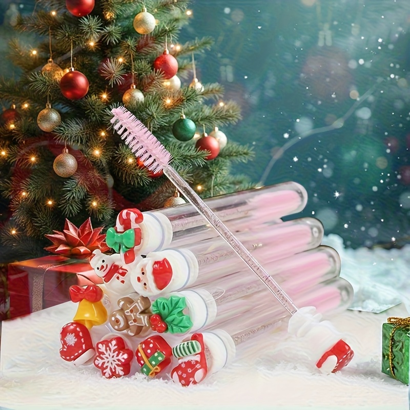 Beauty Makeup Design - 10pcs Christmas Eyelash Brushes Set -
