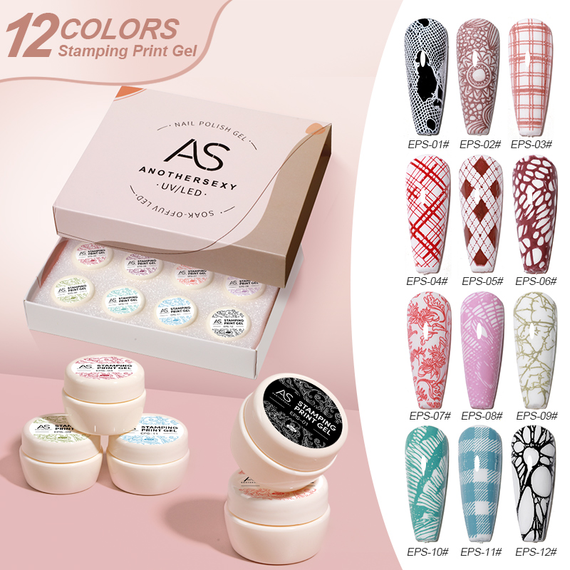 Nail Stamping Gel Polish Set B - Nail Art Stamping Kit 评论和价格