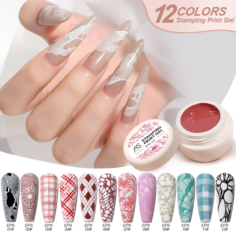 Nail Stamping Gel Polish Set B - Nail Art Stamping Kit 评论和价格