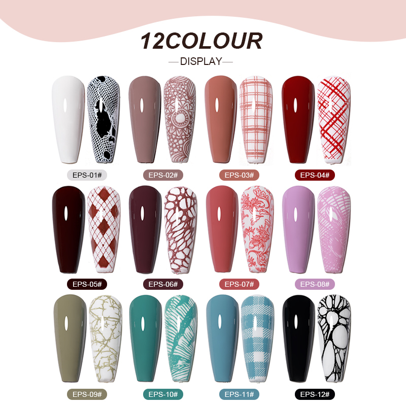 Nail Stamping Gel Polish Set B - Nail Art Stamping Kit 评论和价格