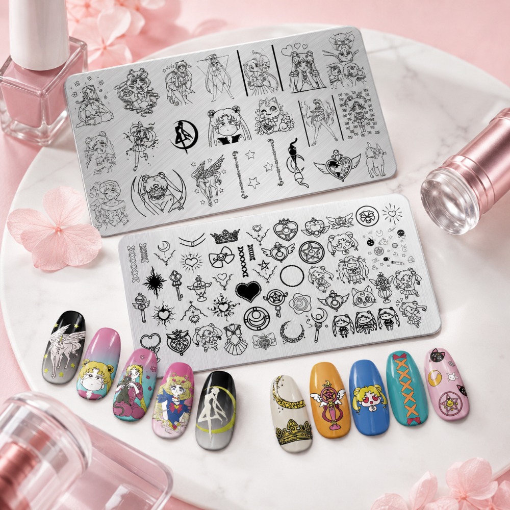 Sailor Moon Anime Nail Stampin - Nail Art Stamping Kit 评论和价格