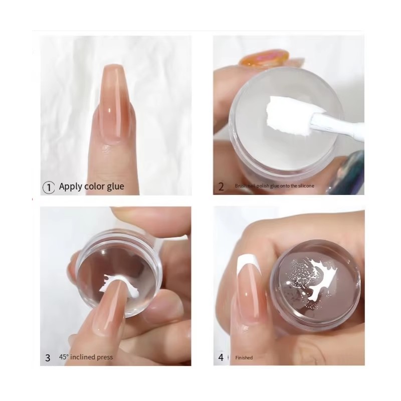 Transparent Nail Stamper with  - Nail Art Stamping Kit 评论和价格