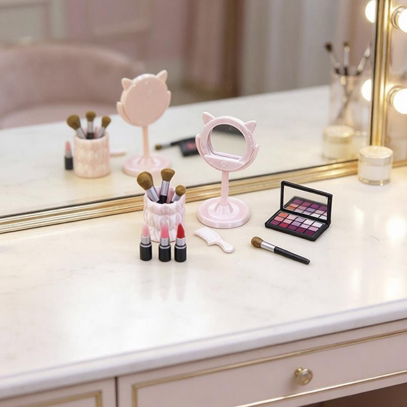 1Pc Mini Dollhouse Makeup Brus - Beauty Makeup Kit 评论和价格