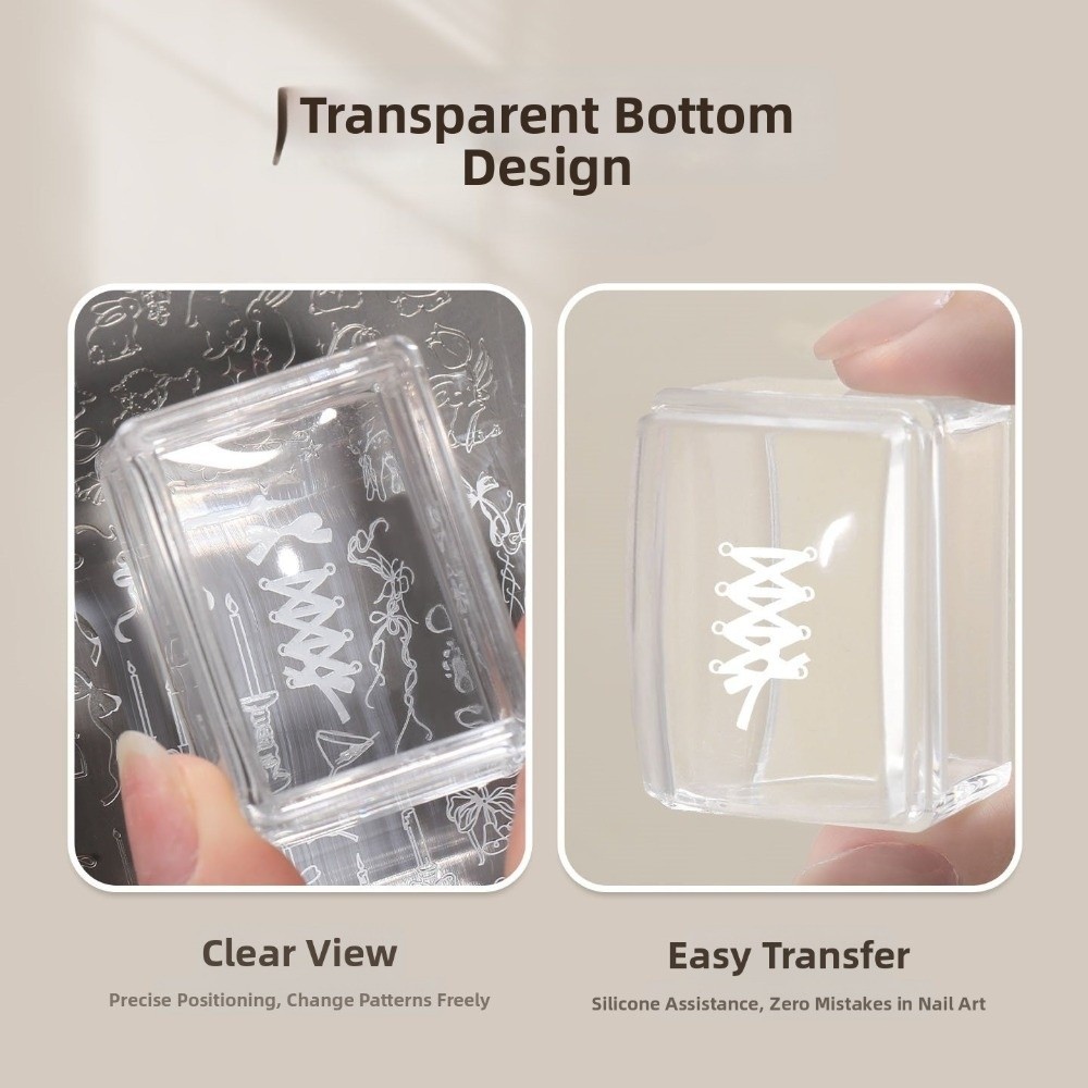 New Transparent Nail Art Stamp - Nail Art Stamping Kit 评论和价格
