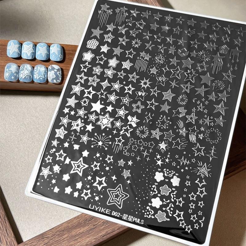 New Polka Dot Star Stripe Line - Nail Art Stamping Kit 评论和价格