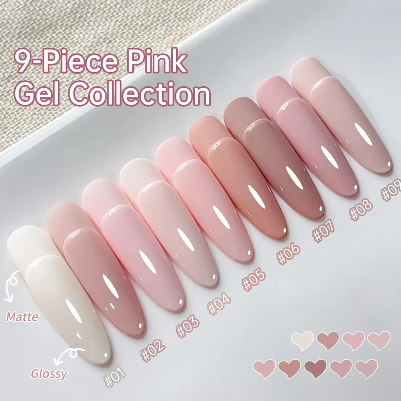 2026 9Pcs Gentle Blush Pink Nu - Nail Art Stamping Kit 评论和价格