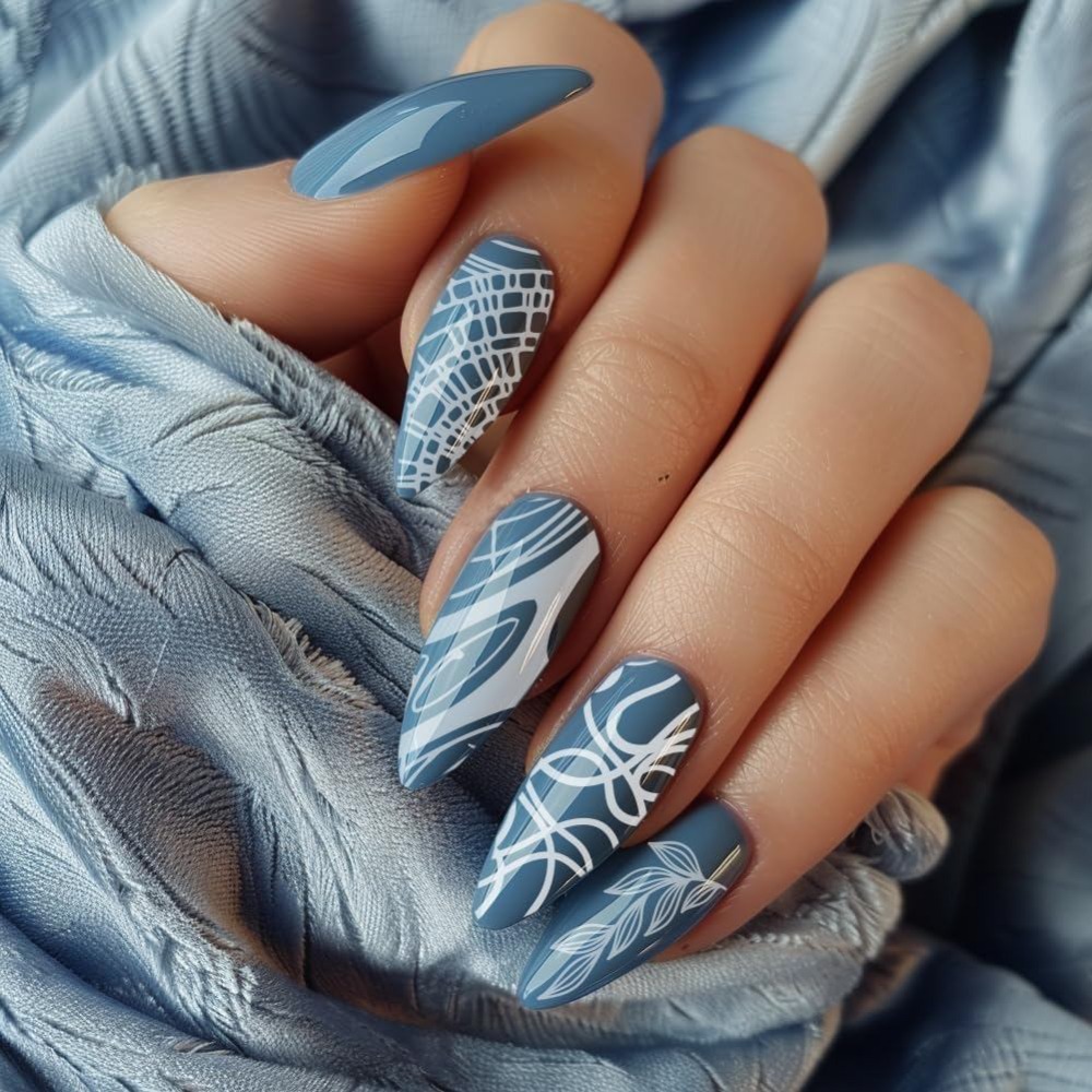5pcs Line Texture Nail Art Tem - Nail Art Stamping Kit 评论和价格
