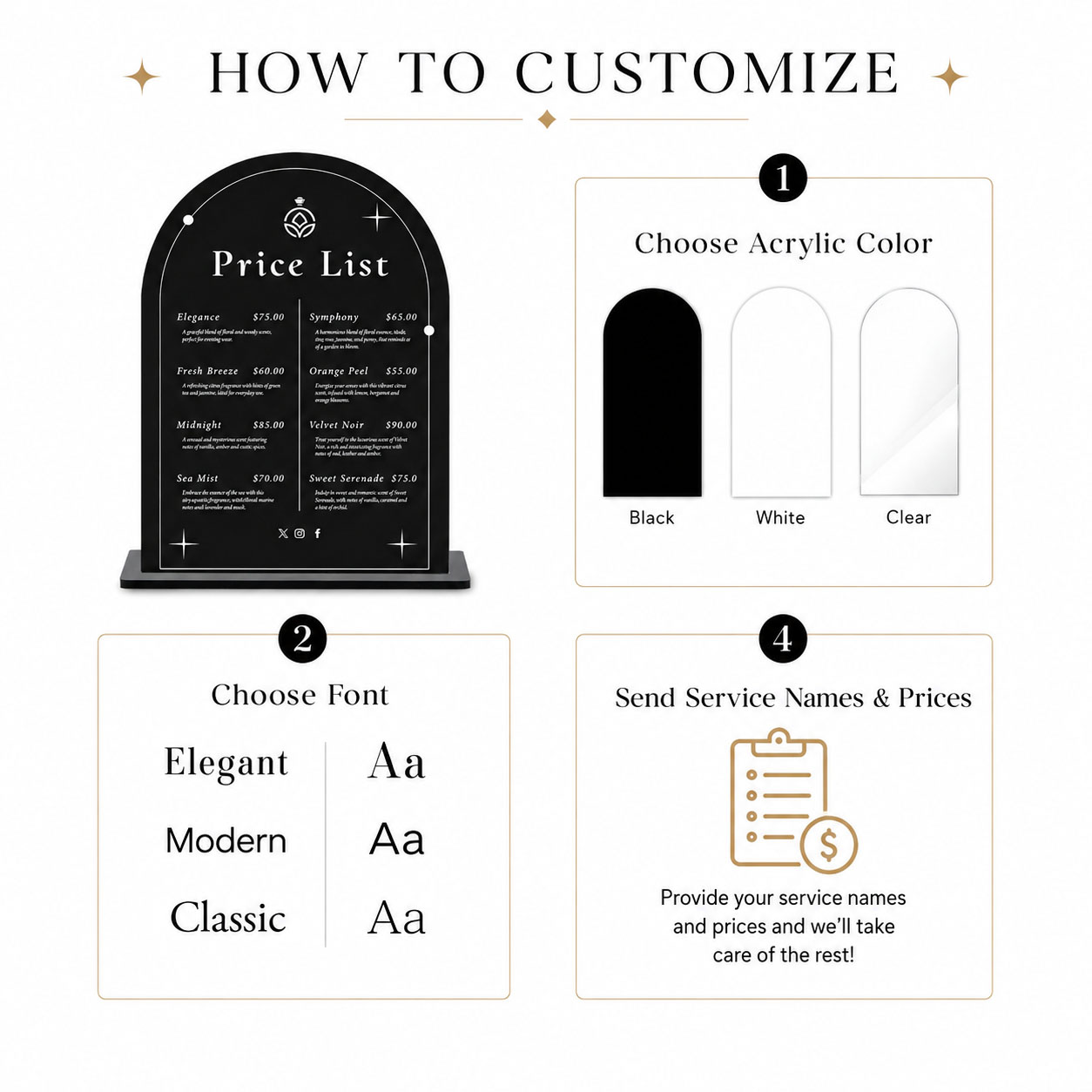 Custom Arch Acrylic Price List - Beauty Makeup List 评论和价格