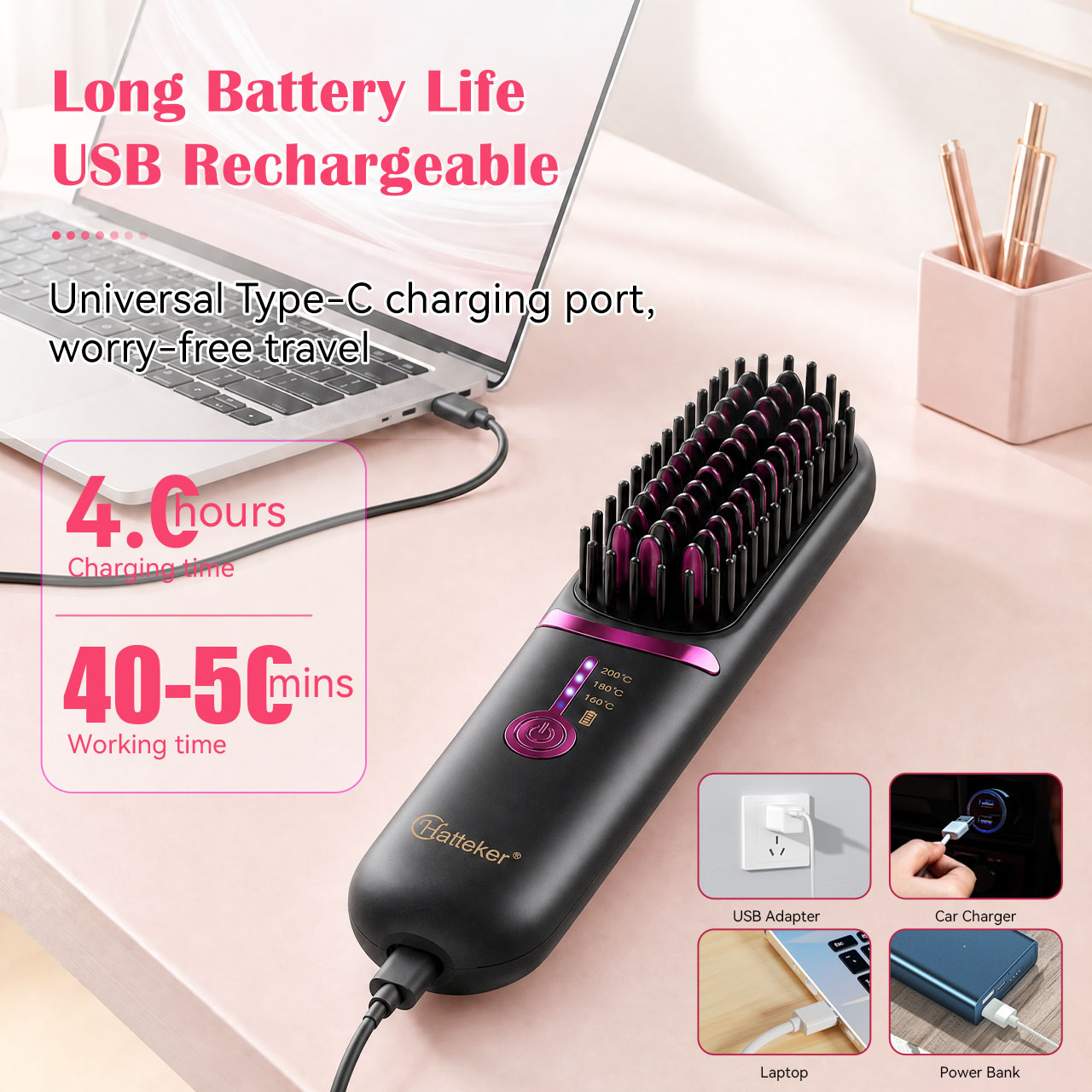 Hatteker Wireless Portable Tra - Hair Straightener 评论和价格
